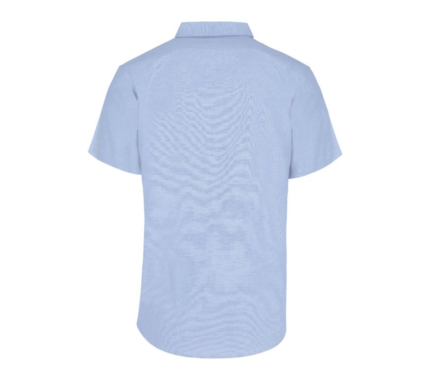 Camisa Oxford Manga Corta para Caballero · 75% Algodón 25% Poliéster