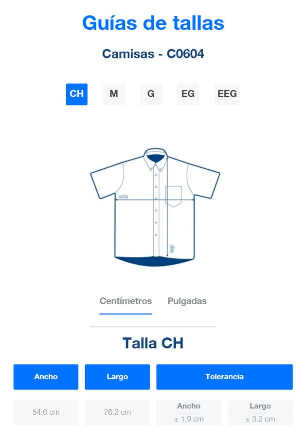 Camisa Oxford Manga Corta para Caballero · 75% Algodón 25% Poliéster