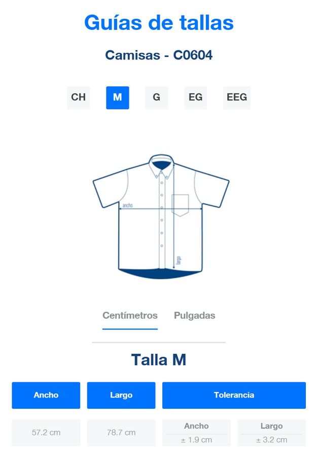 Camisa Oxford Manga Corta para Caballero · 75% Algodón 25% Poliéster