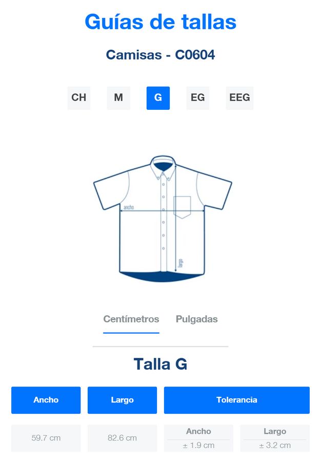 Camisa Oxford Manga Corta para Caballero · 75% Algodón 25% Poliéster