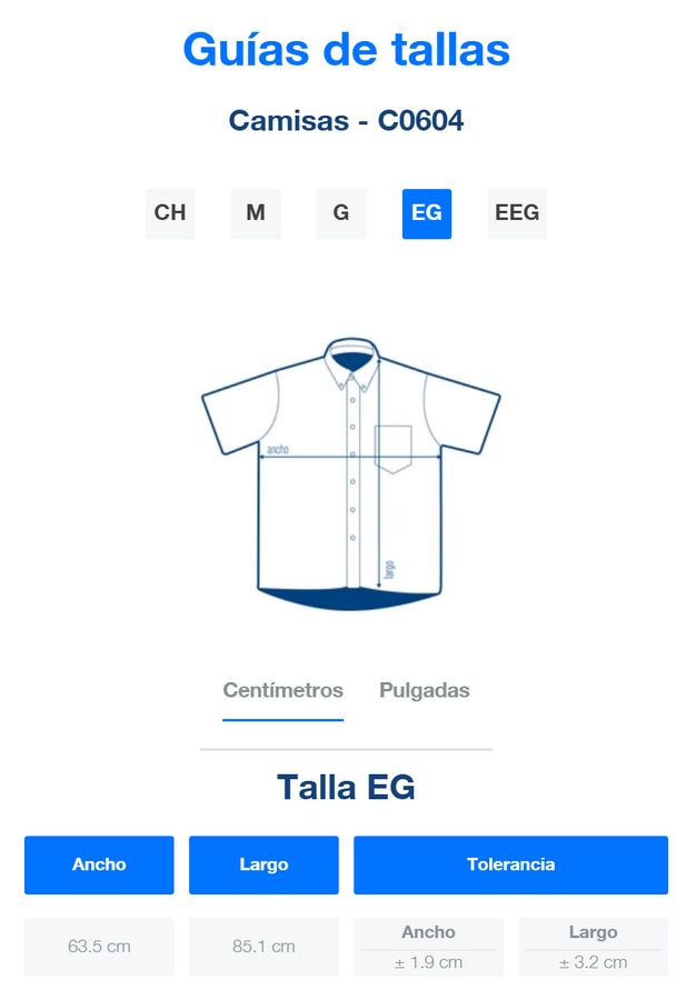 Camisa Oxford Manga Larga para Caballero · 75% Algodón 25% Poliéster