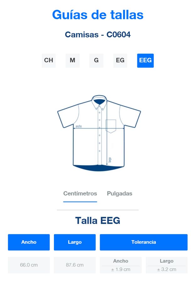 Camisa Oxford Manga Larga para Caballero · 75% Algodón 25% Poliéster