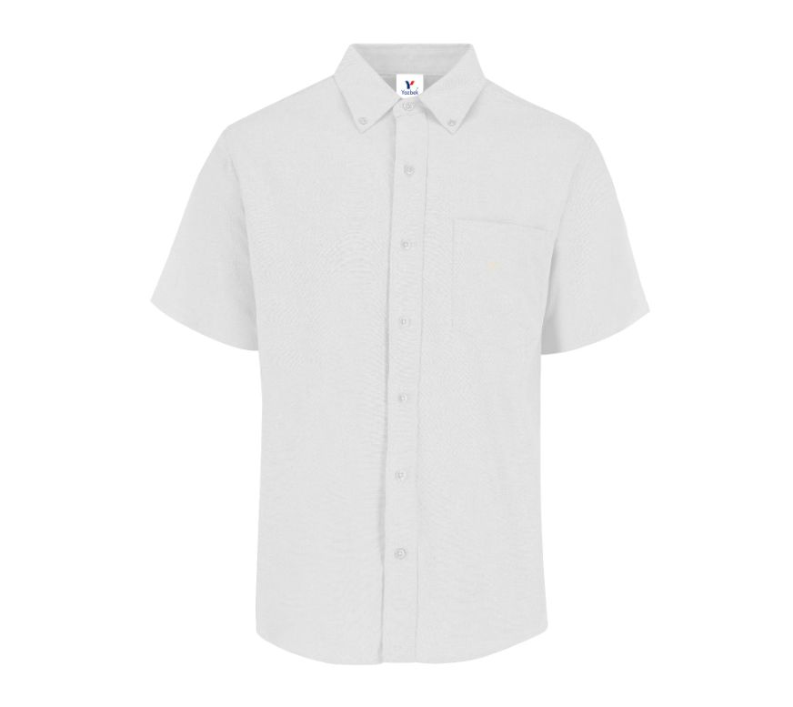 Camisa Oxford Manga Corta para Caballero · 75% Algodón 25% Poliéster