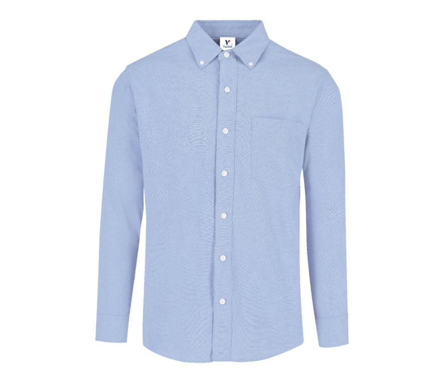 Camisa Oxford Manga Larga para Caballero · 75% Algodón 25% Poliéster