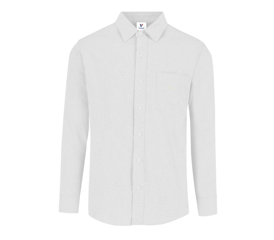 Camisa Oxford Manga Larga para Caballero · 75% Algodón 25% Poliéster