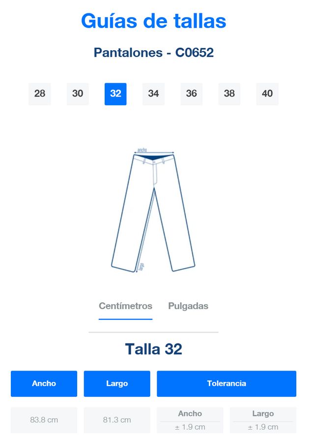 Pantalón de Gabardina para Caballero · 65% Poliéster 35% Algodón