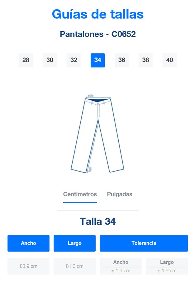 Pantalón de Gabardina para Caballero · 65% Poliéster 35% Algodón