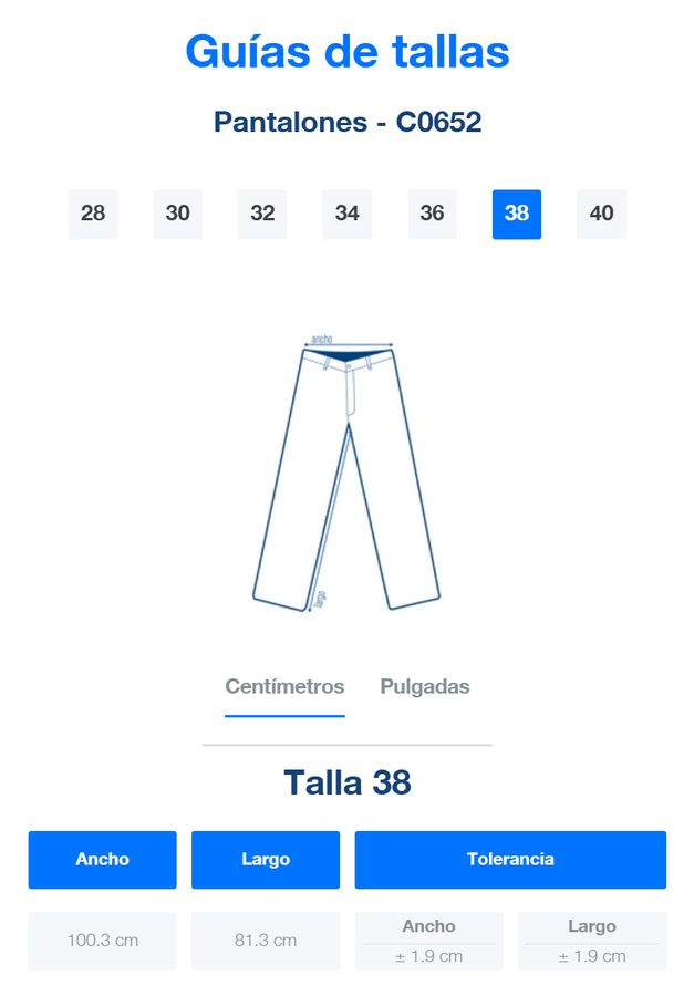 Pantalón de Gabardina para Caballero · 65% Poliéster 35% Algodón