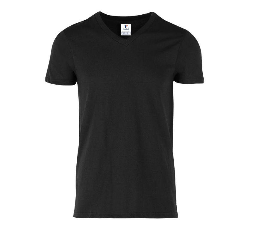 Playera Cuello V Manga Corta para Caballero · 100% Algodón