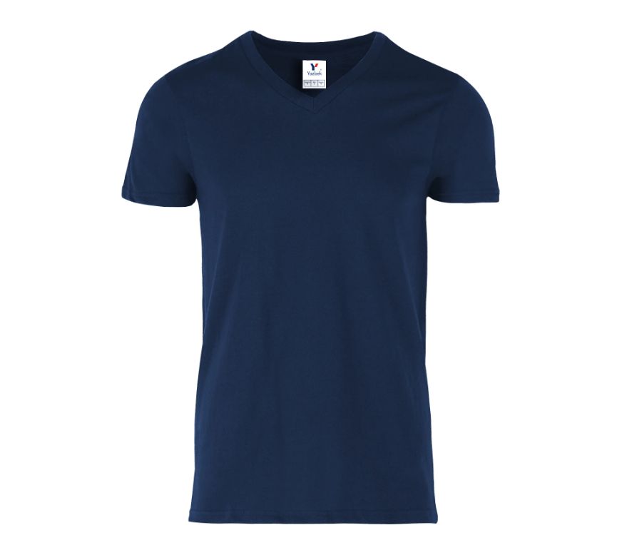 Playera Cuello V Manga Corta para Caballero · 100% Algodón