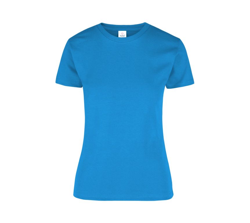 Playera Peso Completo Cuello Redondo Manga Corta con Silueta para Dama · 100% Algodón