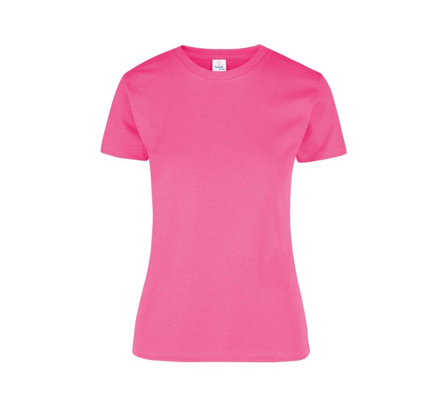 Playera Peso Completo Cuello Redondo Manga Corta con Silueta para Dama · 100% Algodón