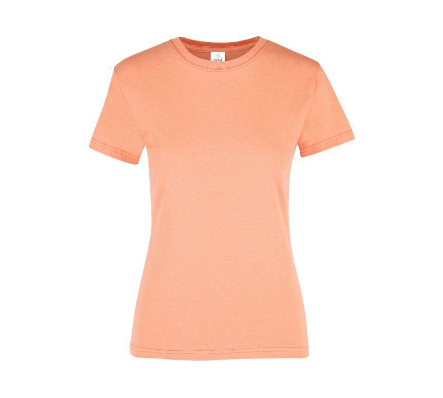 Playera Peso Completo Cuello Redondo Manga Corta con Silueta para Dama · 100% Algodón