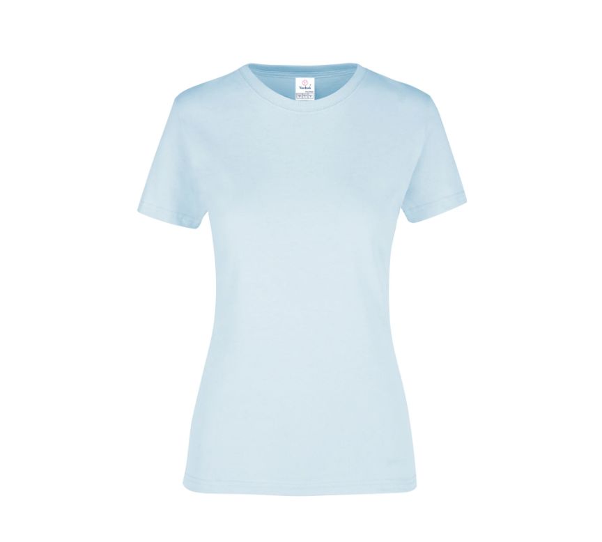 Playera Peso Completo Cuello Redondo Manga Corta con Silueta para Dama · 100% Algodón