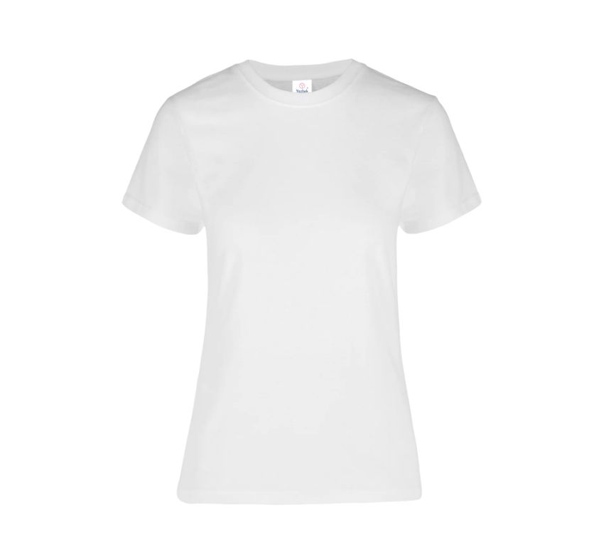 Playera Peso Completo Cuello Redondo Manga Corta con Silueta para Dama · 100% Algodón