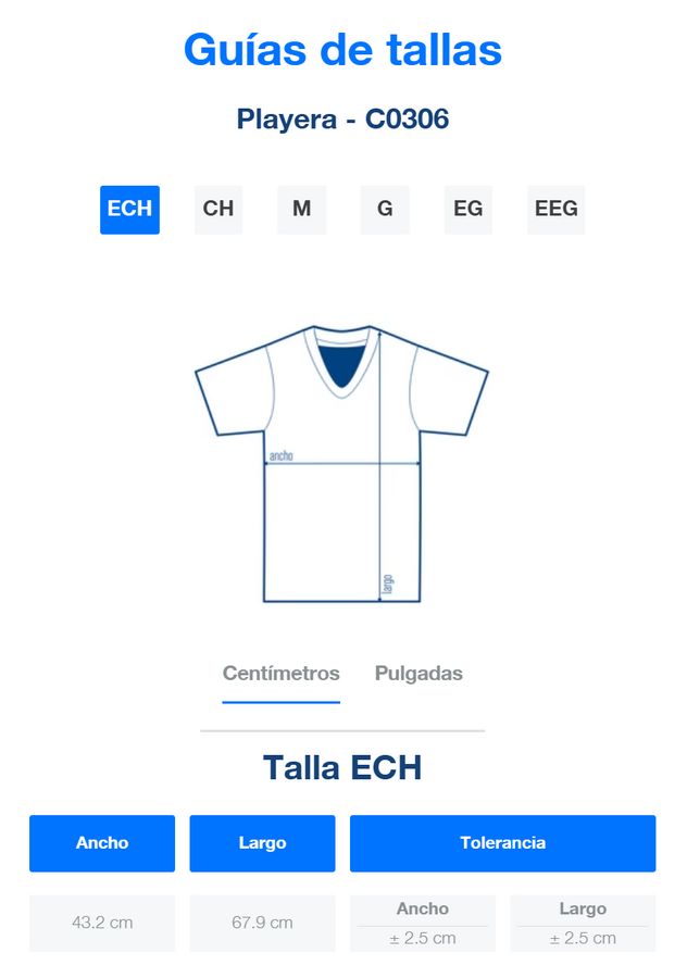Playera Cuello V Manga Corta para Caballero · 100% Algodón