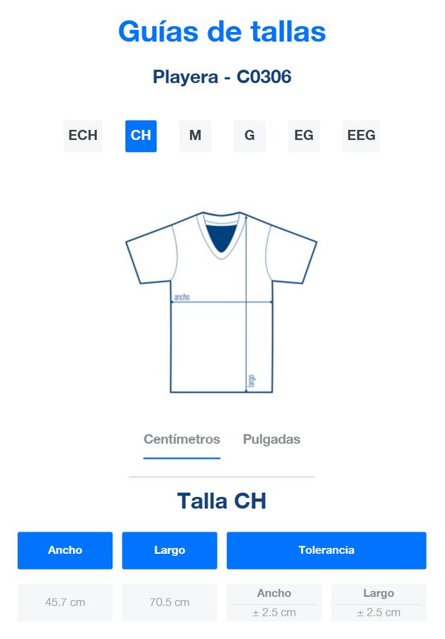 Playera Cuello V Manga Corta para Caballero · 100% Algodón