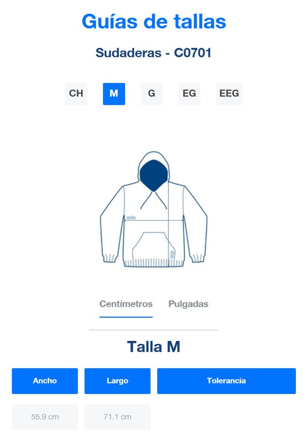 Sudadera con Capucha y Cangurera Unisex para Adulto · 50% Algodón 50% Poliéster