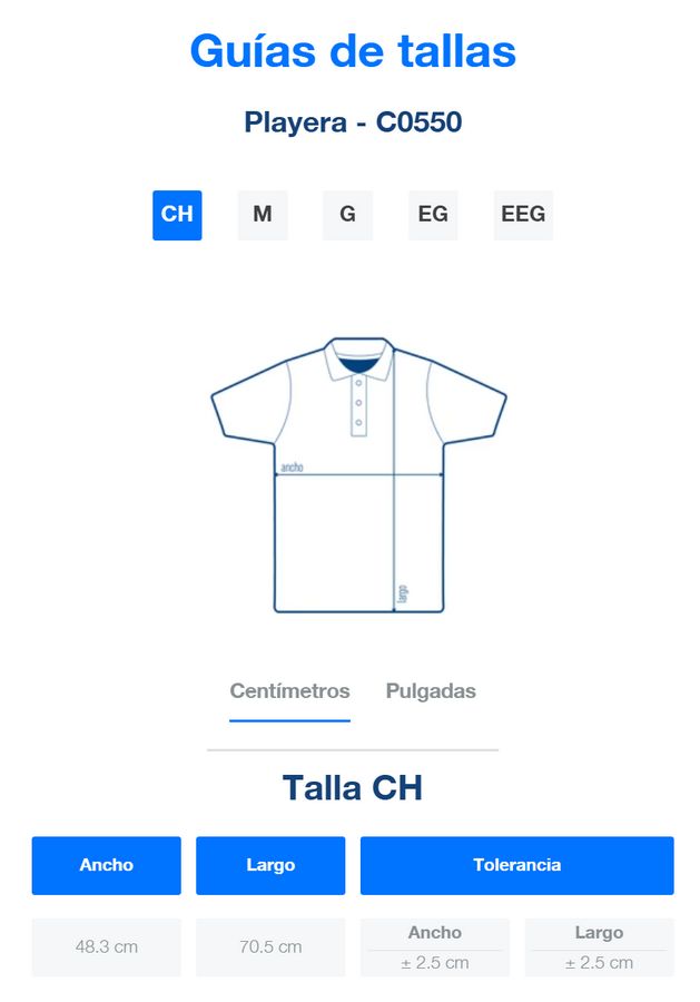 Playera Tipo Polo Piqué para Caballero · 50% Algodón 50% Poliéster