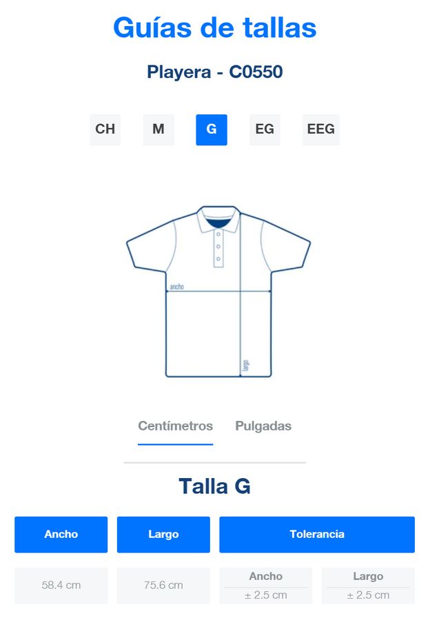 Playera Tipo Polo Piqué para Caballero · 50% Algodón 50% Poliéster