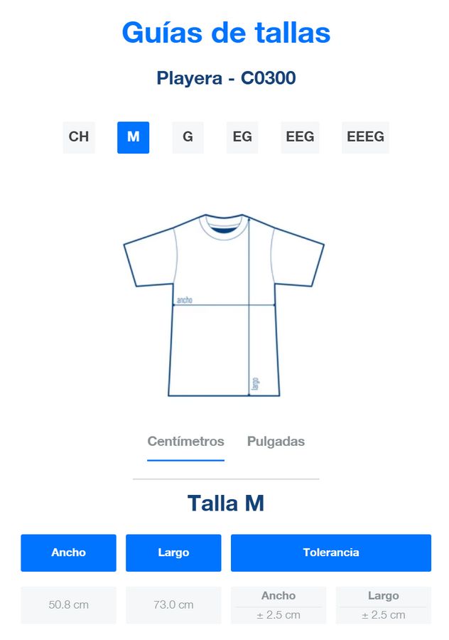 Playera Peso Completo Cuello Redondo Manga Corta para Caballero · 100% Algodón